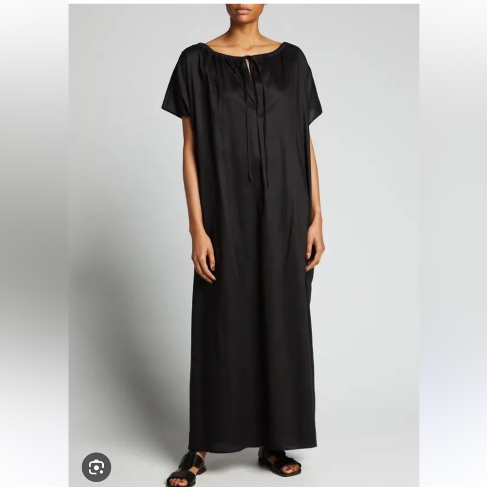 Toteme beach draped tunic sheer long black size 36